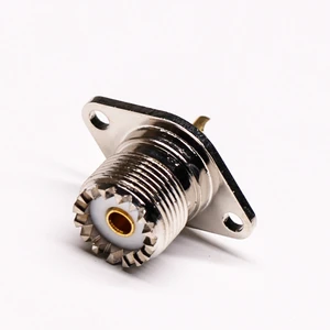 Female UHF Rhomboid RF Coaxial Connector with External Threaded Inner Pin Shock-proof Jack Type