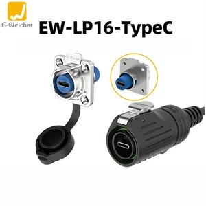 Durable IP67 Type-C Copper Contact Adaptor Cable Male/Female USB For High-Speed Power & Data Transfer
