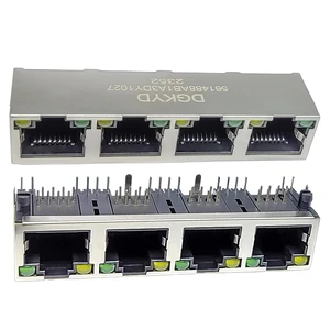 1x4 Multi-Port RJ45 Ethernet Network Jack Direct Plug Socket 8P8C Ethernet Connector