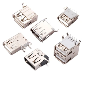 Factory Direct Sale High Temperature Resistant USB Type-C Socket Connector USB Type-B Degree Plug Board Connector