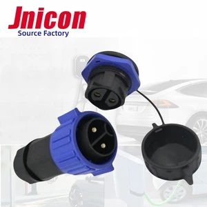Jnicon M25 2Pin Panel Mount Male Female With Cover Waterproof IP67 Solar Inverter Plug Industrial Aviation LED Light Connector