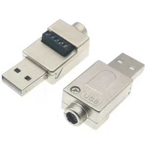 USB 2.0 Type A Male Female to 4 Pin 5P Screw Connector USB2.0 to Screw Terminal DIY Quick Connect No Solder Plug Socket