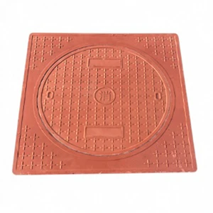 Composite Resin Eco-Friendly Lightweight Durable Manhole Cover Outer Square Inner Circular Customizable Specifications