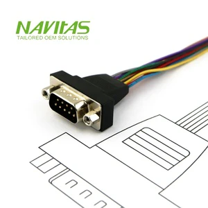 D-Sub DB9 Normal Density Wire Harness | RoHS Compliant Tinned Copper Cable Assembly | IP20 Rated for Medical Industrial Use |