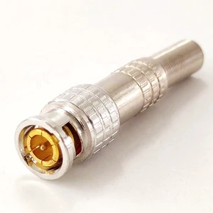High Quality CCTV Antenna RG59 coaxial Cable 50 ohm BNC RF Coaxial Plug Male Crimp Connector Made of Zinc Alloy