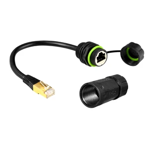 Feed-Through RJ45 Ethernet Connector Coupler Male/Female Copper for Outdoor Network Expansion