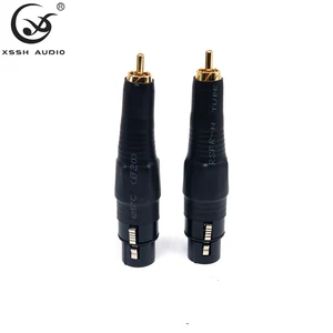 HIFI Audio RCA to XLR Jack Connectors YIVO XSSH Audio DIY OEM Copper Gold Plated Male Female RCA to XLR Adapter Plug for Cable