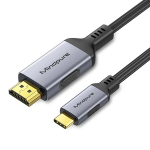 Mindpure USB C to HDMI Cable 4K@60Hz Type C to HDMI Adapter Compatible with Thunderbolt 4/3 for MacBook Laptop Phone TV