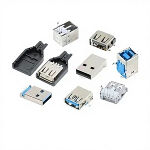 USB Type-A/B Female/Male SMD Pin Soldering Board with Welding Terminal and Charging Port