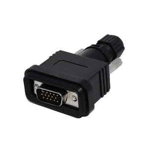 Ethernet D-SUB Connectors Male Field Wireable Assembly HDB15 26 25pins Brass 5A Nylon IP67 Automotive Solder Termination