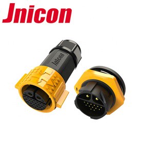 For Jnicon 2+20pin Male Female Panel Mount Socket Copper Contact Material Cable Connector Nylon Housing For Electrical Equipment