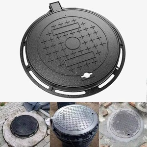 Ductile Iron Manhole Cover D400 Heavy Duty Customizable Black Engineer Grade Visibility HX Brand for Urban Road Industrial Zone