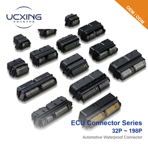ECU 32-198pin Automotive Male Waterproof Copper Alloy Rectangle PBT Housing Adapter Connector 14V DC 2.5A Rated Current