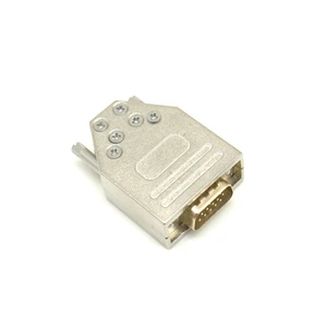 D-SUB 9pin HDB15 connector plug metal zinc alloy shell D SUB 9P VGA15 black cover