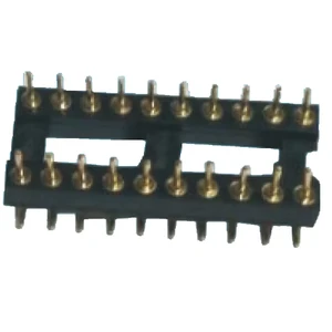 Hot Sale 2.54mm IDIP-8 Round Hole 8 Pins 2.54MM DIP DIP8 IC Sockets Adapter Solder Type 8 PIN IC Socket Connector