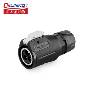 CNLINKO Waterproof Push-pull Connector 3 Pin Customize Power Connector Plug Audio Female Socket