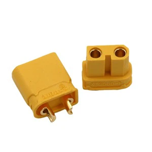 Amass XT30UD 15A Gold-Plated 2-Pin Connector, 500VDC Wire-to-Wire Plug Socket For Model Aircraft, OEM Supply