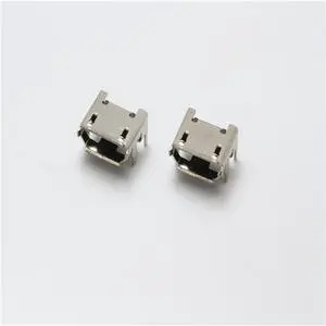 Micro USB Port Connector 5Pin Type B SMT with Flange Micro Usb Female Connector