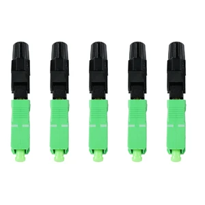Premium Quality HTGCOMM Fiber Optic Fast Connector SC APC 55/60mm Blue/Green Plastic for FTTH Communication