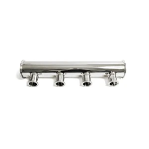 Custom Inox Italia Model 7188-2 Polished High Pressure Tri Clamp Manifold For Water Supply and Drainage Systems