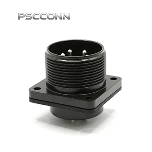 PSCCONN 5015 Series MS3102A20-17P Receptacle, 6 Pin Male Circular Socket, IP67, American Standard Threaded Industrial Connector