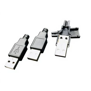 Automotive Type a Male USB 4 Pin IP40 Rated 120V 3A Copper Alloy Contact Connector Cover