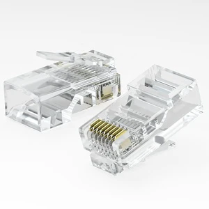 RJ45 Connector CAT5 UTP Modular Plug Ethernet Cable End Crystal Head OEM ODM Custom Network Connectors