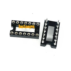 Hainayu In-line Hole IC Socket 14P 14-pin Integrated Chip Socket DIP-14P Chip Socket 2*7 1 Tube =34 Electronic Component Chips