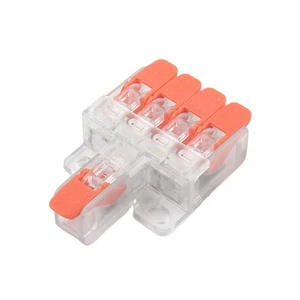 Transparent Break-free Quick Wiring Terminal, 1 In 1 Out T-type Wire Connector, 1 In 2 Out Terminal 41A