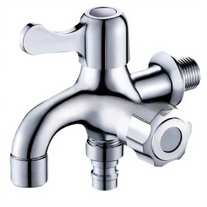 4-inch Single Cold Water Wrench-Style Control Washing Machine Mop Basin Faucet All-Copper Quick-Open Extended Connector One