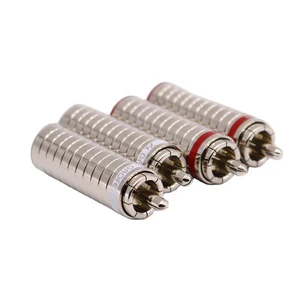 Lotus Jack YIVO XSSH High Quality RCA Plug Adaptors Connectors 9mm Audio Hifi Signal Wire Pure Copper Rhodium Plating OEM Male