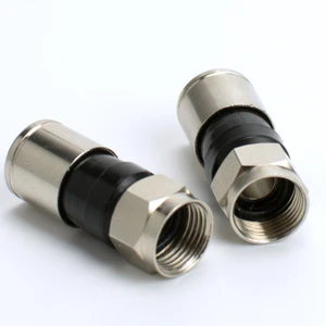 Waterproof Coaxial Connectors Compression Coax F Plug Connectors Rg6 Conector