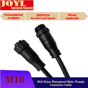 JOYL M16 Plug Connector Cable IP68 Waterproof For Cabinet Built-in Touch Lamp Control Modules Copper Gold RF Solar Power System