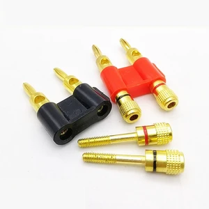 Zoysun 4mm Dual Banana Plug Gold-Plated Double Row Integrated Test Line Banana Connector