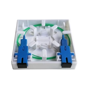 FTTH 2 Core 2 Port Access Terminal Fiber Optic Box 86mm Type Face Plate Fiber Socket Panel SC UPC ATB Box
