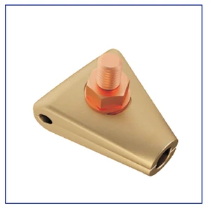 Brass Tee Clamp for Lightning Protection Earth Conductor Joint High Conductivity Three Way Grounding Connector Bonding Hardware