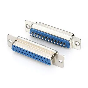 High Density D-SUB 25Pin DB 25p Cable Connector Socket Solder Type for Cable Female D Sub Connector