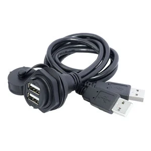 Panel Mount Usb USB Waterproof Panel Mount Wall Connector Ip67 2.0 3.0 USB Connector