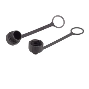 M12 Female Male Connectors with Dust Caps IP67 Plastic and Metal Chain Protection Cover for Thread