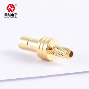 Factory Direct Gold Plated Crimp Coaxial Connector SMB Male Straight Plug RG316 RG174 RF Cable Brass Direct Manufacturer Copper