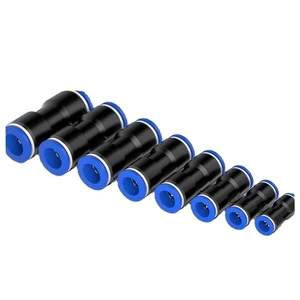 PU Air Pipe Quick Connector Pneumatic Straight-Through Plastic Butt Joint For 4/5/6/8/10/12/14/16 Fittings