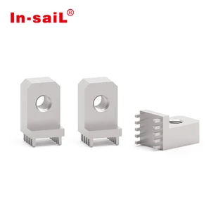 M3/M4/M5/M6/M8 High Current Press-Fit Brass Tin Plated PCB Terminal Block Power Element PE07 Connector Fixing Cable Lugs Power