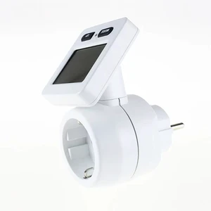 Innovative German Standard Smart Plug LCD Display Energy Monitoring 16A Rating Efficient Tracking Power Consumption Euro Socket