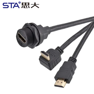 E13 Industrial High Definition Multimedia Interface 4K Metal Female Back Panel Mount Receptacle Panel Mounting Connector