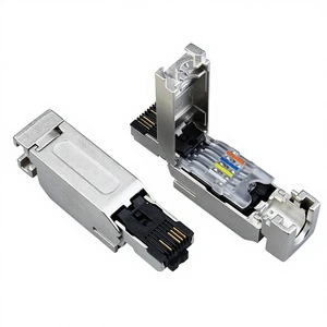 RJ45 Connector Industrial Metal Crystal Head Ethernet 4-core RJ45 Connector 1BB10 Plug