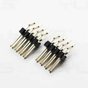 High Quality Connector Pcb Board Spacing 2.54mm Positions 2~40pin Dual Plastic Right Angle Curved Pin Header Smt Connector