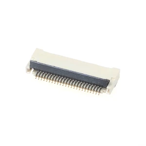 Gold Plated 0.5mm Pitch FPC/FFC Terminal Connector 2.0H Contact Horizontal with Back Pressure Flip Cover Flat Flex Connectors