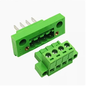 2EDGWB 2EDGKM 5.08mm Pitch Wall Mounted Plug-in Terminal Block Screw Plug-in Terminal Blocks Connector 2P-24P