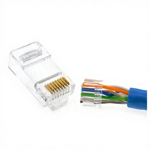 Ethernet RJ45 Connectors Network Cat6 UTP 8P8C Connector Modular Male Plug