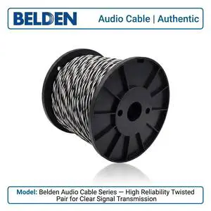 Original New Belden 9451 Audio Cable 1 Pair 22AWG Shielded Analog Audio Wire 300V CMR Riser Rated For Studio & Instrument